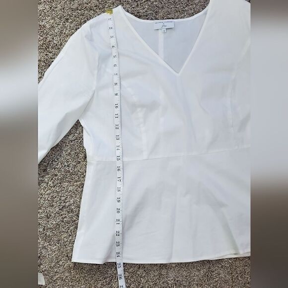 Universal Standard J. Crew White Crisp Popover Blouse - Picture 3 of 6